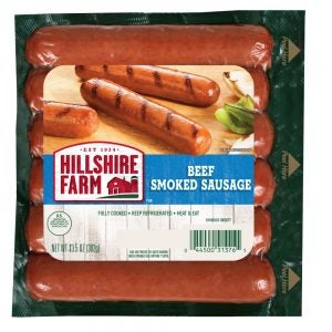 Hillshire Farm Beef Sausages | Packaged