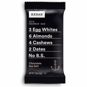 Chocolate Sea Salt RX Bars | Packaged