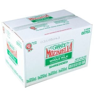 Whole Milk Mozzarella Cheese, Feather Shredded | Corrugated Box