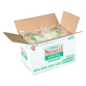 Whole Milk Mozzarella Cheese, Feather Shredded | Packaged