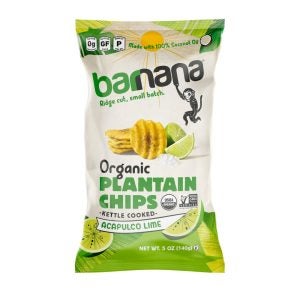 Organic Lime Plantain Chips | Packaged