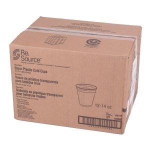 12 - 14 oz. Clear Plastic Cups | Corrugated Box