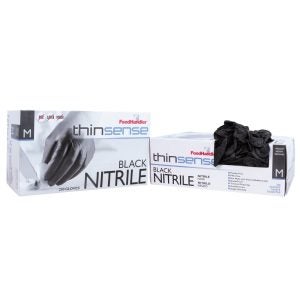 Medium Black Nitrile Powder Free Gloves | Styled