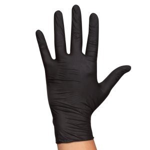 Extra Large Black Nitrile Powder Free Gloves | Styled