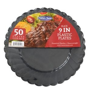 9" Plastic Plates | Packaged
