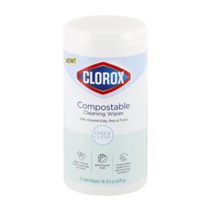 Free & Clear Compostable Cleaning Wipes | Packaged