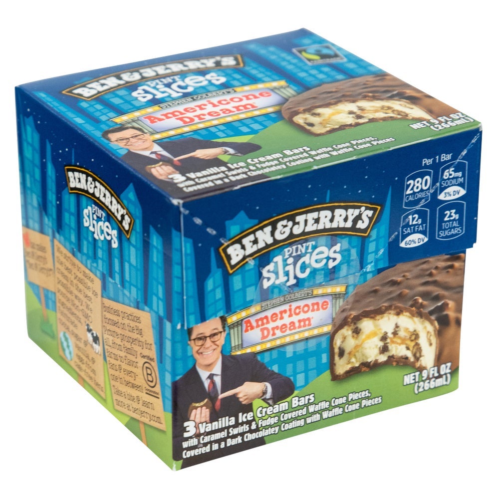 Ben & Jerry's Stephen Colbert AmeriCone Dream Slices - Gordon ...