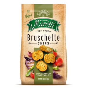 Baked Mediterranean Vegetable Bruschette Chips | Packaged