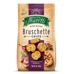 Baked Roasted Garlic Bruschette Chips | Packaged