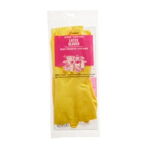 Medium Yellow Rubber Gloves | Packaged