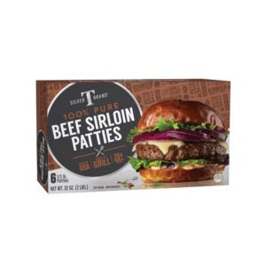 100% Pure Beef Sirloin Patties | Packaged