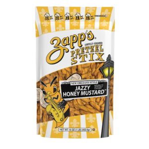 ZAPP’S PRETZEL STIX HNY MSTRD JAZZY 16Z | Packaged