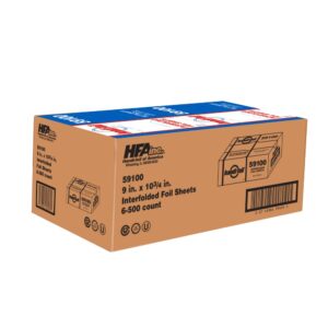 FOIL SHEETS 9X10.75″ 6-500CT HFA | Packaged