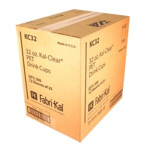 CUP PLAS 32Z CLR 32Z 12-25CT FABK | Corrugated Box