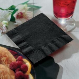 Black Beverage Napkin | Styled