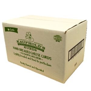 Garlic Hand Breaded Cheese Curds | Corrugated Box