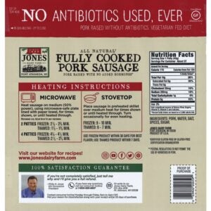 Cooked Pork Sausage Patties | Packaged